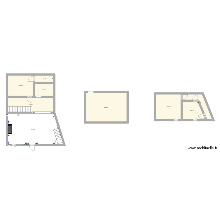 prises elec. Plan de 9 pièces et 130 m2