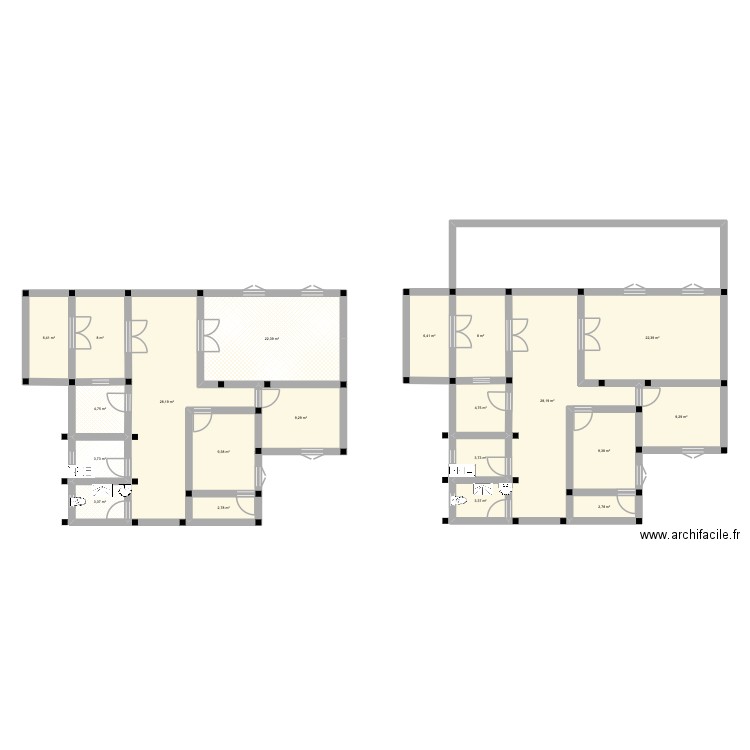 CSYCC. Plan de 20 pièces et 197 m2