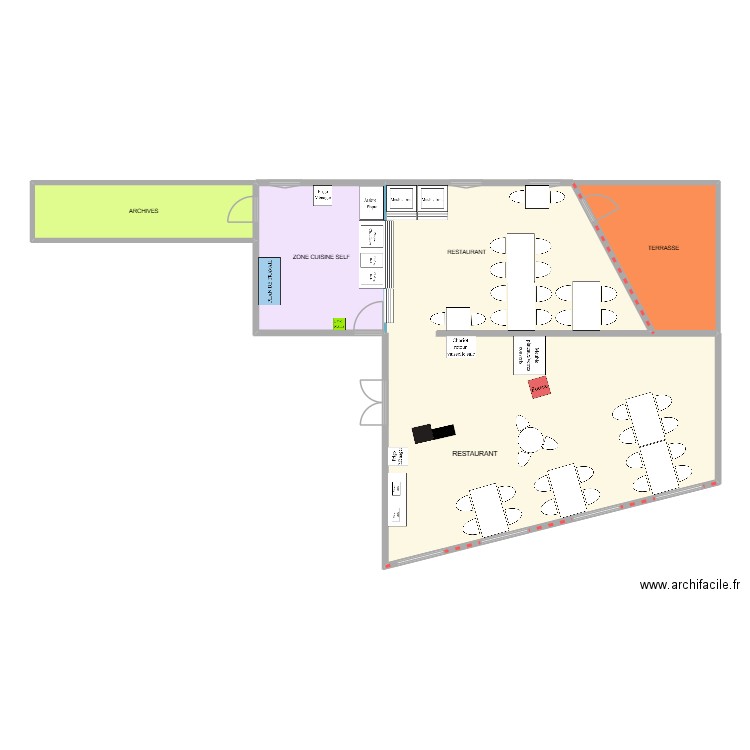 Self Actuel BIZET. Plan de 4 pièces et 135 m2