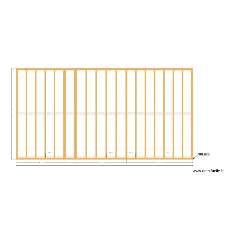 Dalle bois. Plan de 18  et 49 m²
