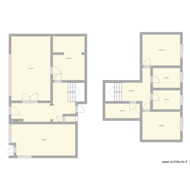 Maison Maubeuge - Avant travaux. Plan de 11 pièces et 167 m2