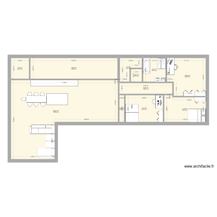 Maison L V2.1. Plan de 0 pièce et 0 m2