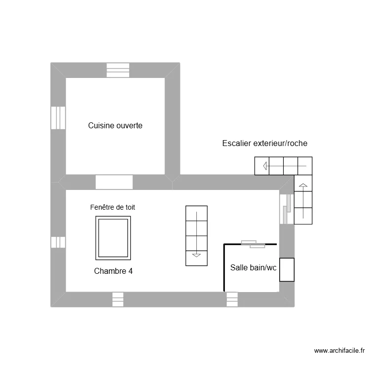 Modification: Mas de la vieille Eglise BELVEZET/ 2 Etg. Plan de 3 Pièces et 10 m² Modification: Mas de la vieille Eglise BELVEZET/ 2 Etg. Plan de 3 Pièces et 10 m²