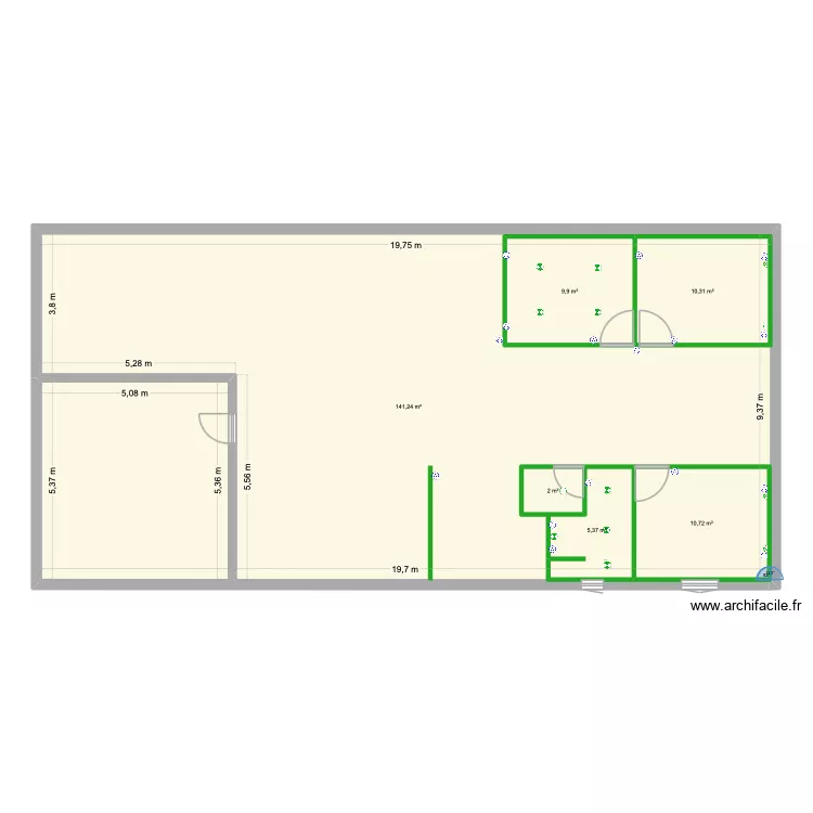nuit. Plan de 6 et 221 m² nuit. Plan de 6 et 221 m²