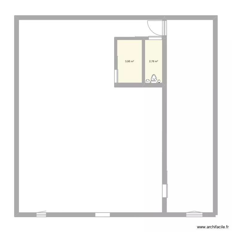 maison de 2026. Plan de 2 pièces et 7 m²