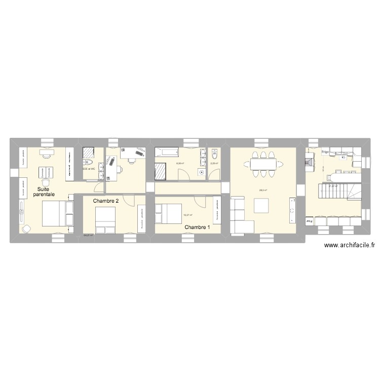 Plans Maison Coloc escalier EXT. Plan de 29 pièces et 334 m2