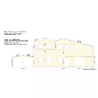 Plan de coupe Facade Avant Maison la Montagne