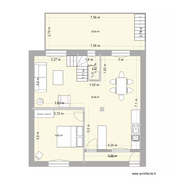 1er &eacute;tage : projet 1. Plan de 