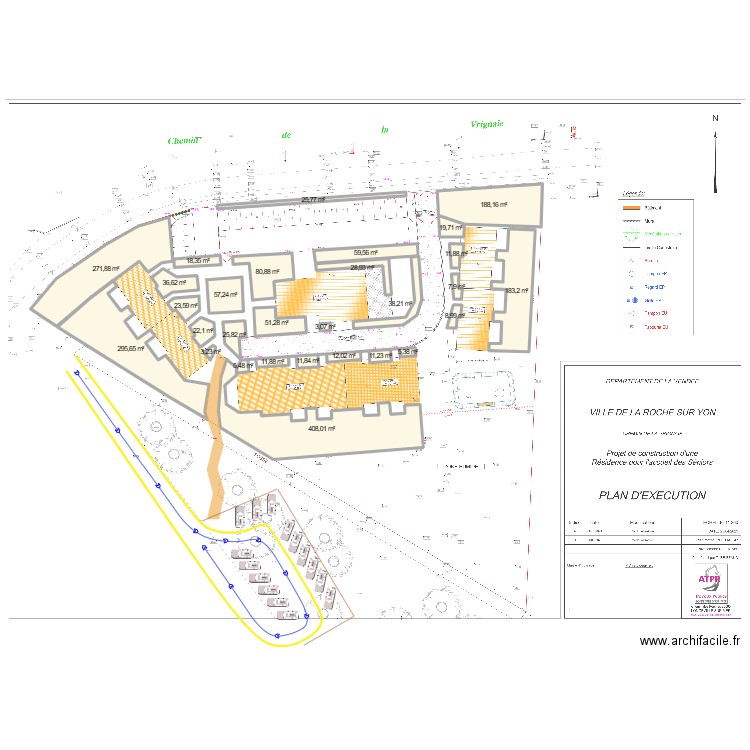 PLAN PARKING RESIDENCE. Plan de 29 pièces et 1928 m2