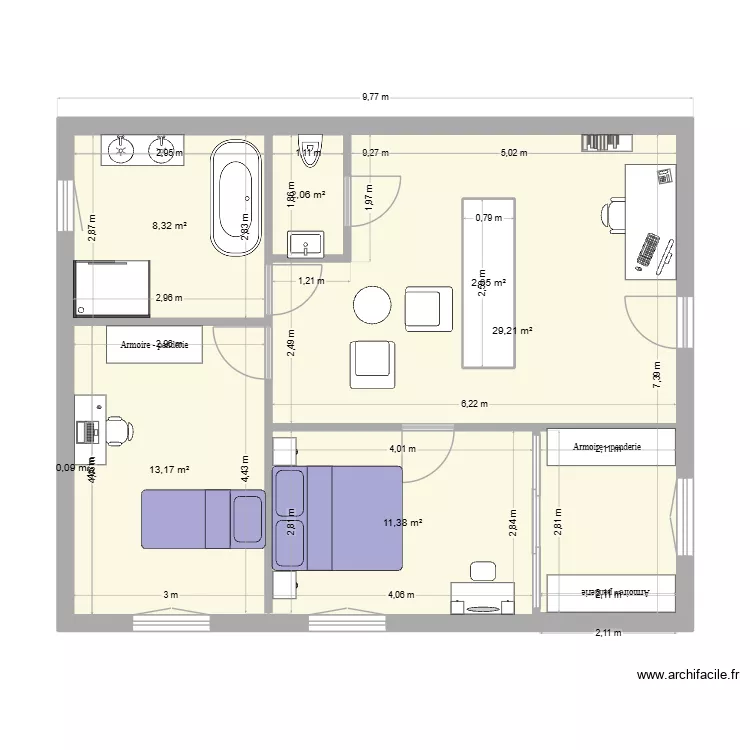 Plan de sol 14. Plan de 7 et 68 m² Plan de sol 14. Plan de 7 et 68 m²