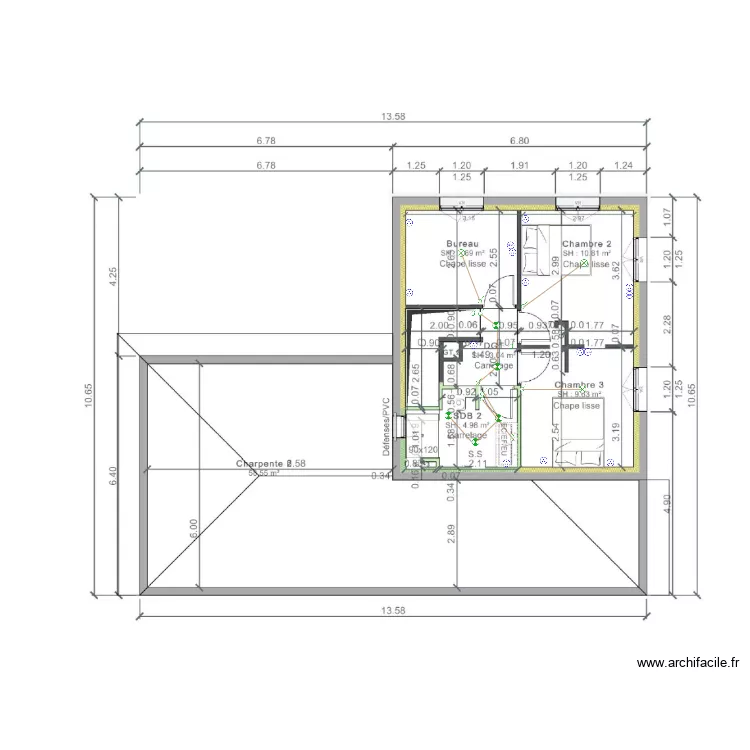 R+1 DUMOULIN. Plan de 