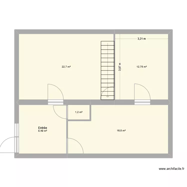 Cabinet N&deg;2. Plan de 5 Pièces et 62 m²