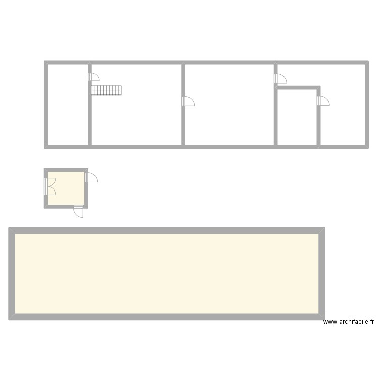 2éme étage. Plan de 4 pièces et 361 m2