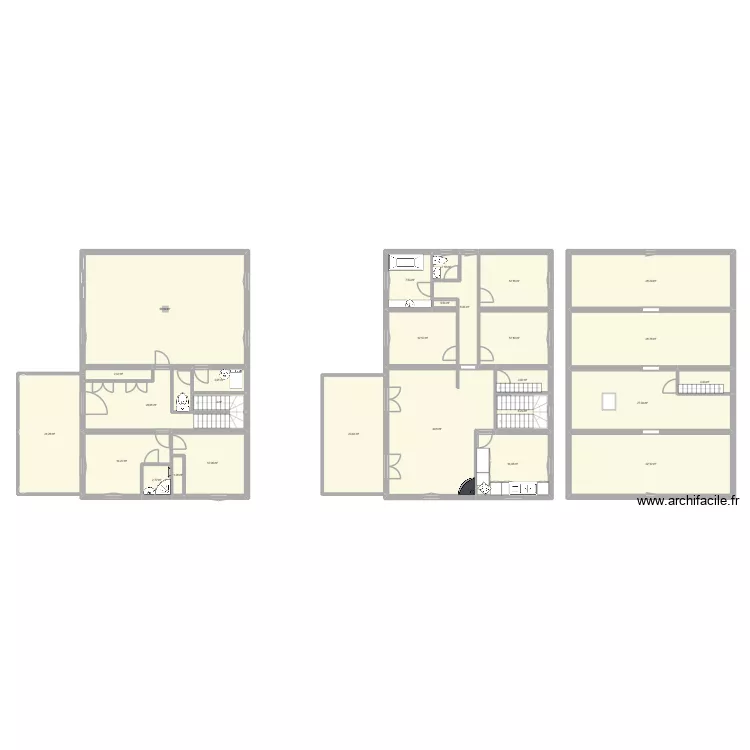 Plan maison rsac. Plan de 27  et 408 m²