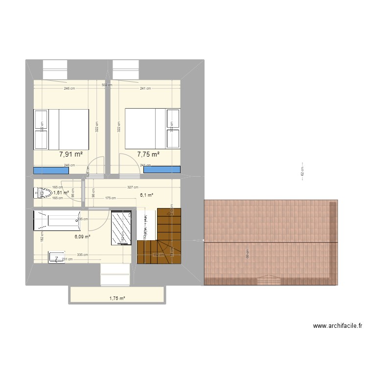 MONACHICHI SIMPLE 70K€ 1er. Plan de 6 pièces et 31 m2