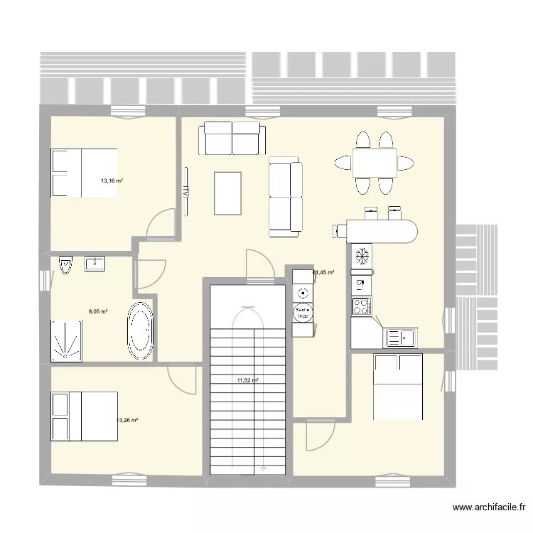 Appartement Montenero. Plan de 5 et 107 m² Appartement Montenero. Plan de 5 et 107 m²
