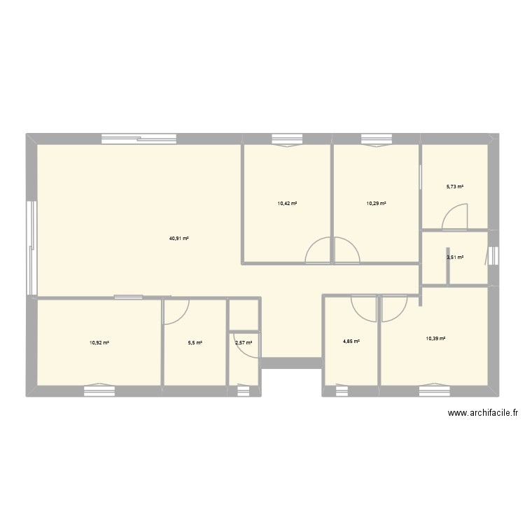 KZO vierge bis. Plan de 10 pièces et 105 m2