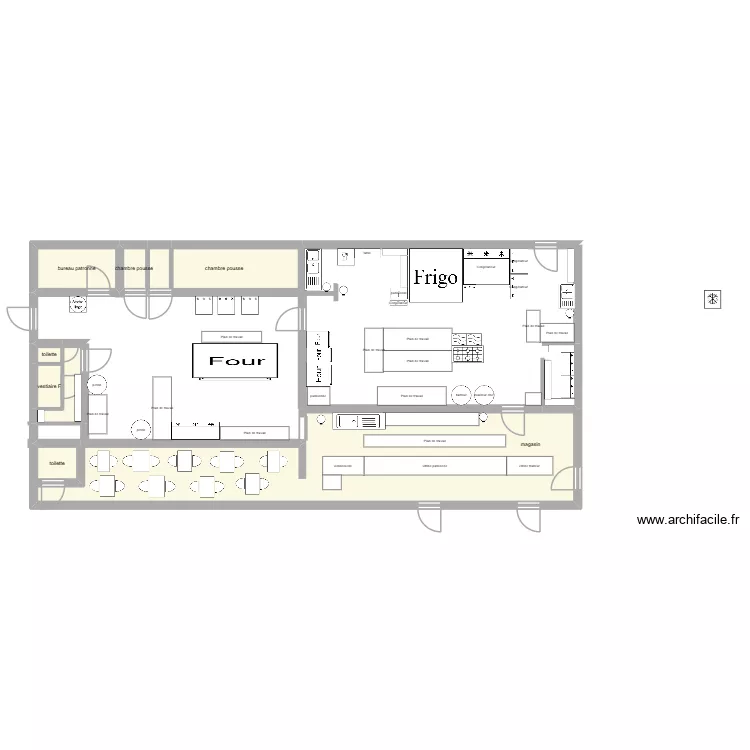 labo. Plan de 8  et 62 m²