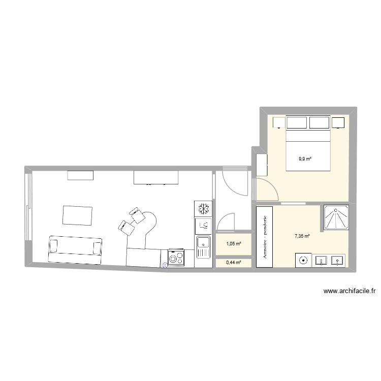 paris. Plan de 0 pièce et 0 m2