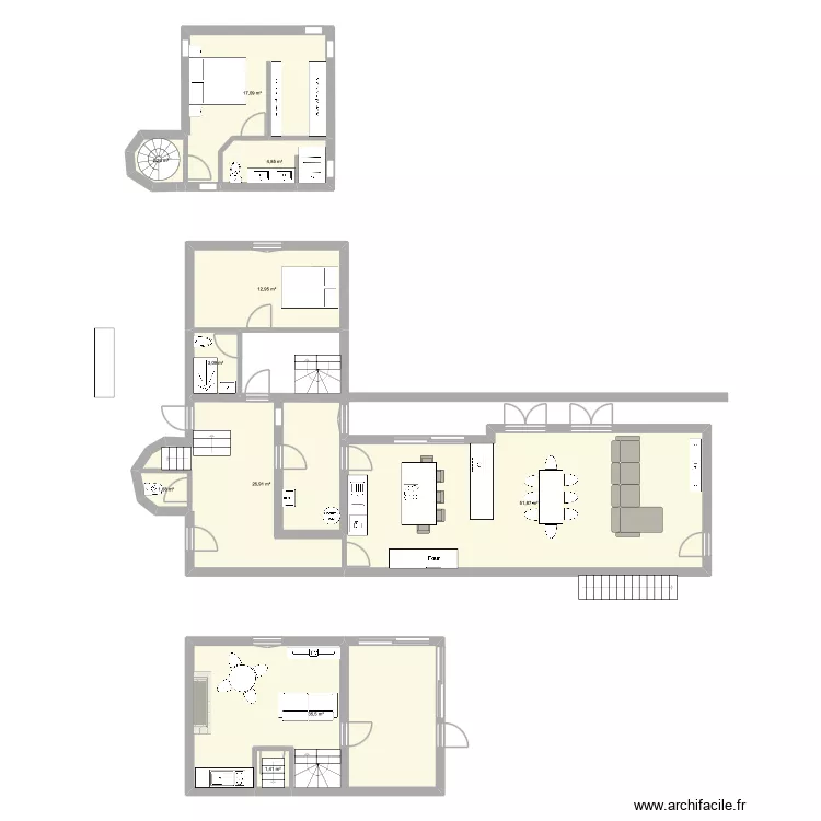 Maison de vigne rénovée. Plan de 10 et 158 m² Maison de vigne rénovée. Plan de 10 et 158 m²