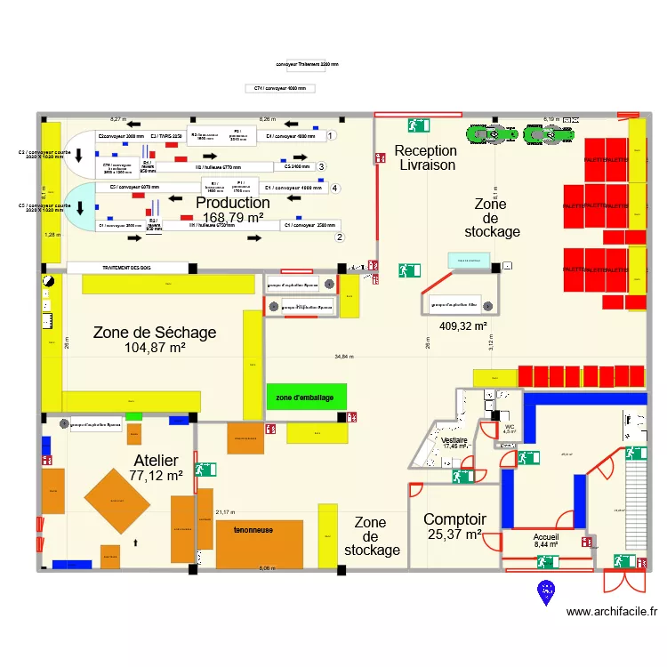D&eacute;pot S&egrave;vres projet. Plan de 