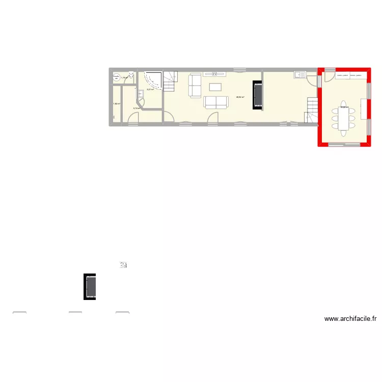PLAN 1216. Plan de 14 Pièces et 162 m²