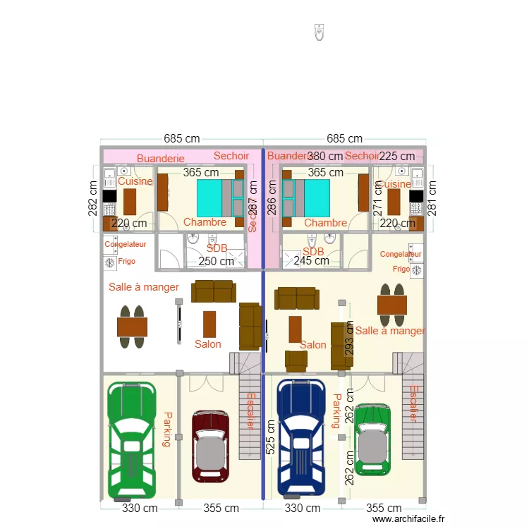 plan kadede musaga etage. Plan de 