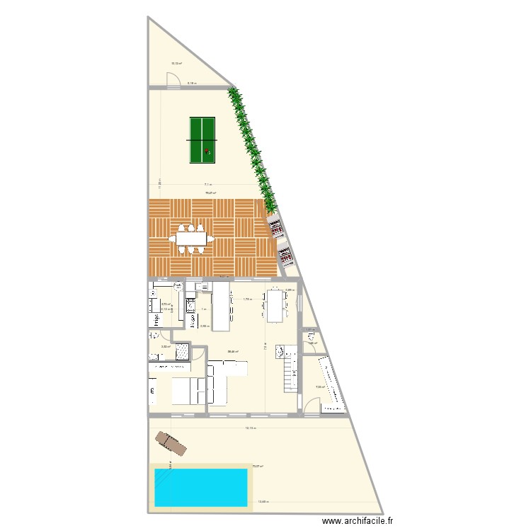 nouveau plan jo melet. Plan de 8 pièces et 239 m2