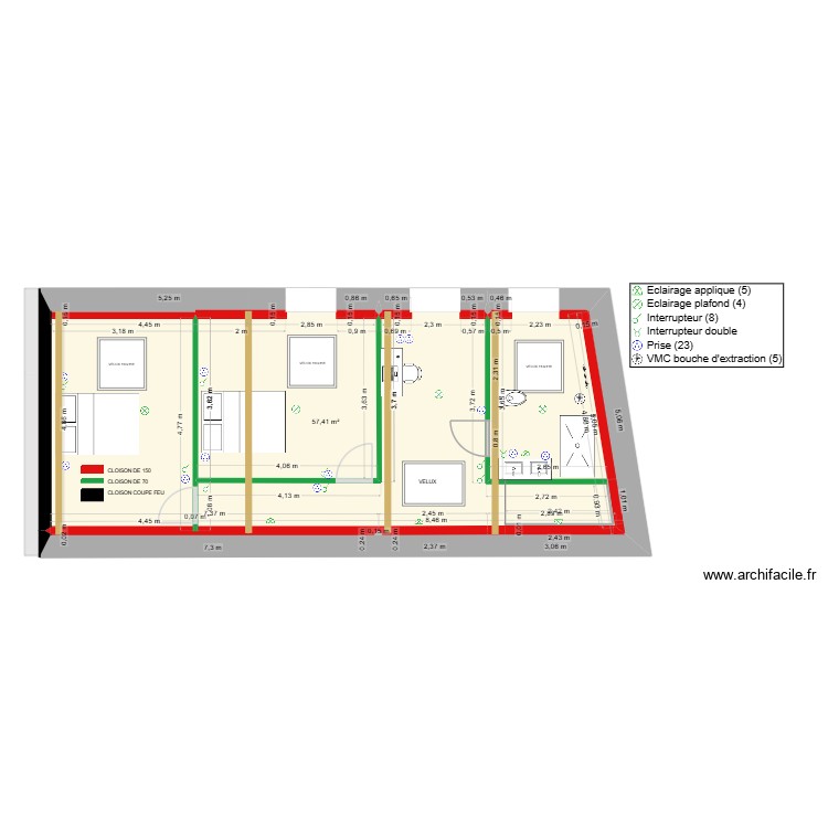 MAISON 2 hbjpm ELEC PLOMBERIE etage 2. Plan de 0 pièce et 0 m2 MAISON 2 hbjpm ELEC PLOMBERIE etage 2. Plan de 0 pièce et 0 m2