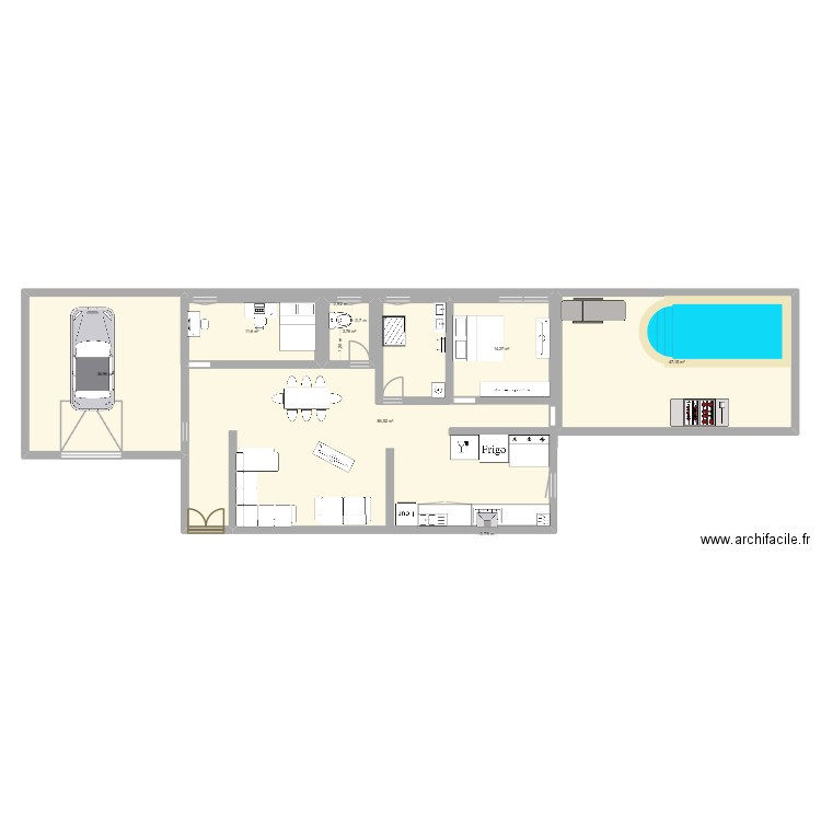 Ma maison. Plan de 6 pièces et 227 m2
