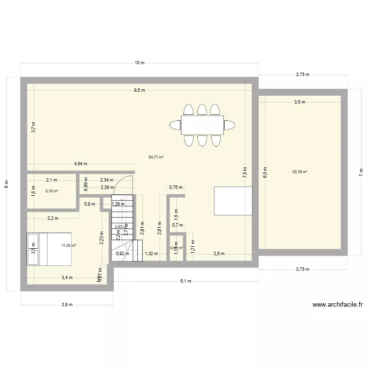 BRE. Plan de 6  et 95 m²