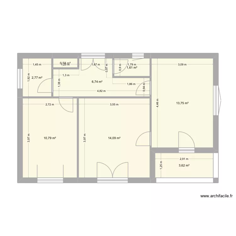 Saint Brevin. Plan de 8  et 54 m²