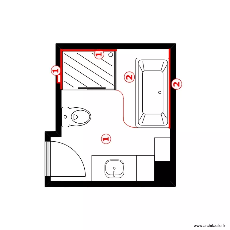 fernandez pose. Plan de 1 Pièce et 7 m² fernandez pose. Plan de 1 Pièce et 7 m²
