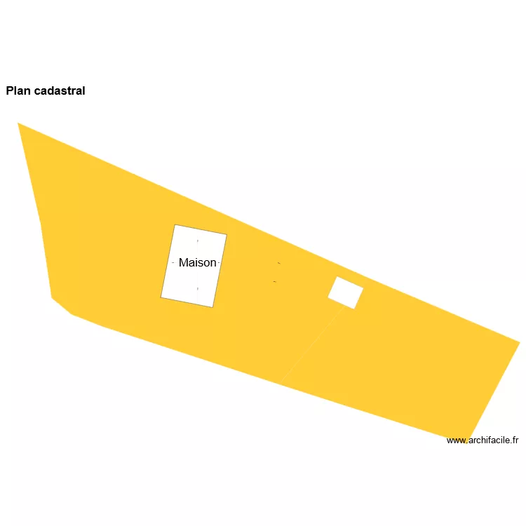 Plan sur parcelle cadastrale. Plan de 