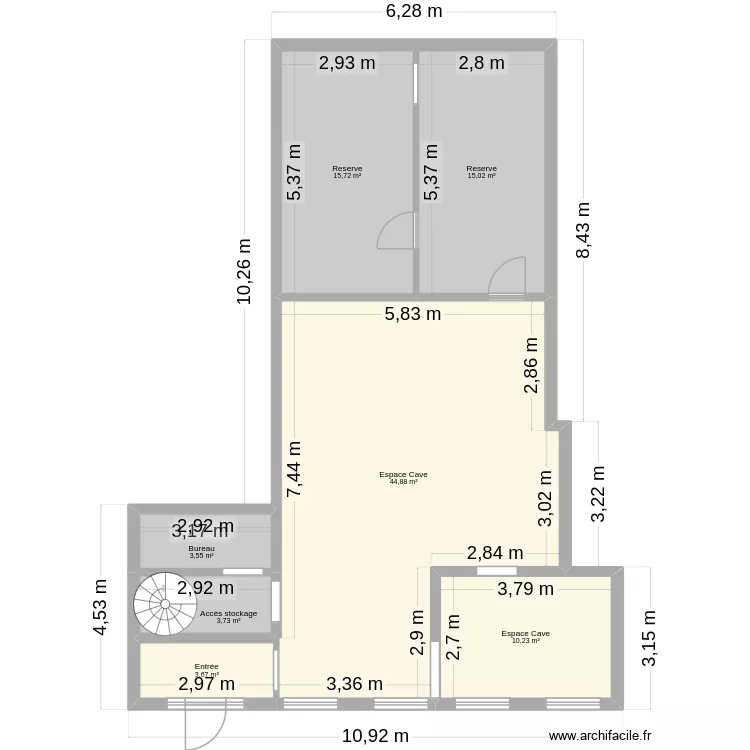 La Cavavin_Arras. Plan de 7  et 97 m²