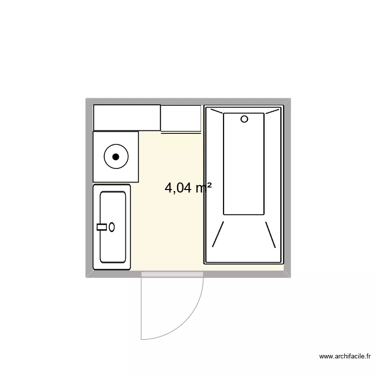 bas. Plan de 1 et 4 m² bas. Plan de 1 et 4 m²
