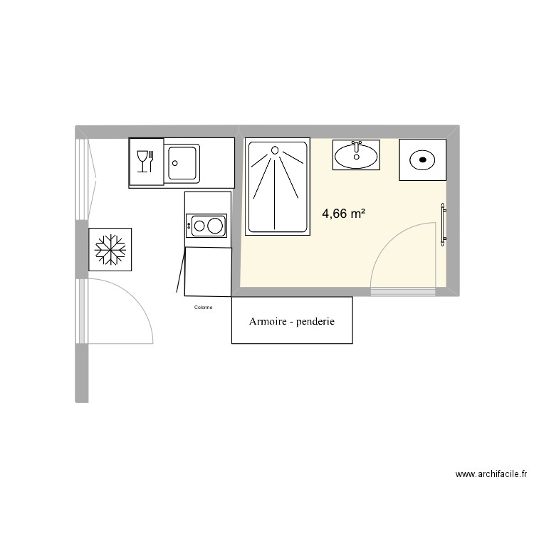 Plan cuisine. Plan de 0 pièce et 0 m2
