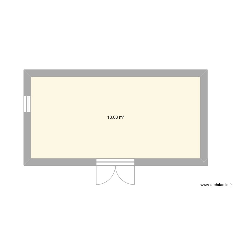 Garage. Plan de 1 pièce et 19 m2