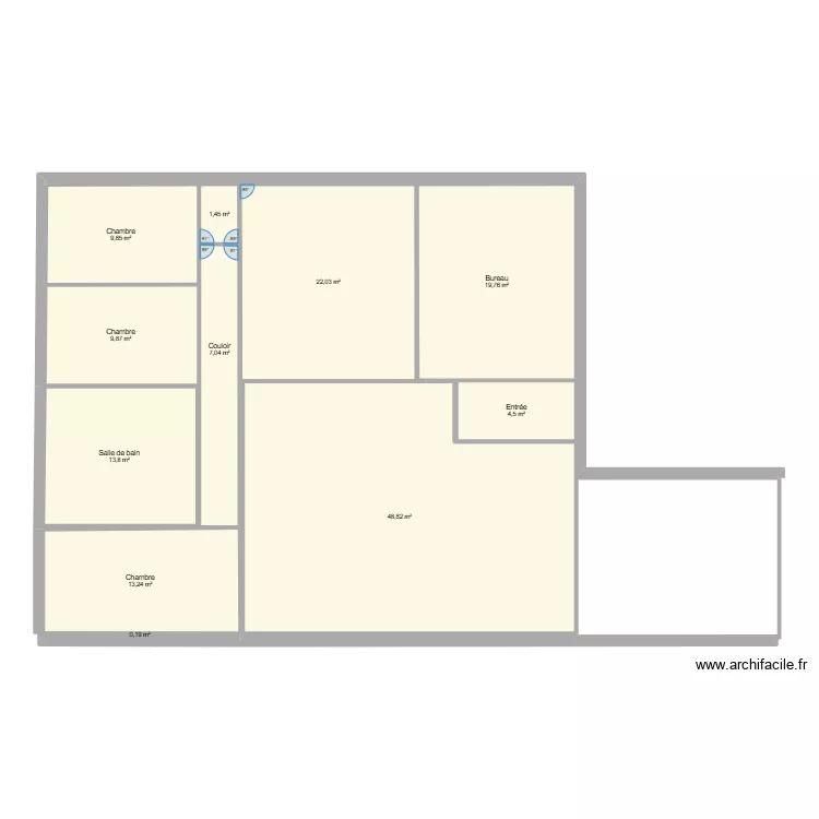 maison. Plan de 11  et 151 m²