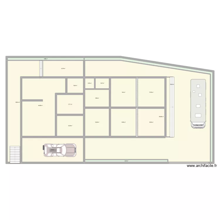 Plan RDC le 04 09 2026. Plan de 19 Pièces et 436 m²