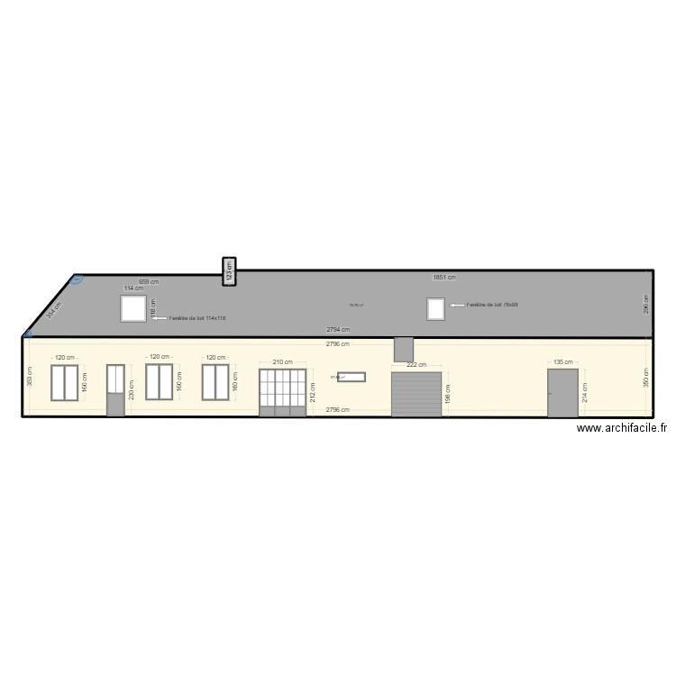 plan maison facade sud. Plan de 0 pièce et 0 m2