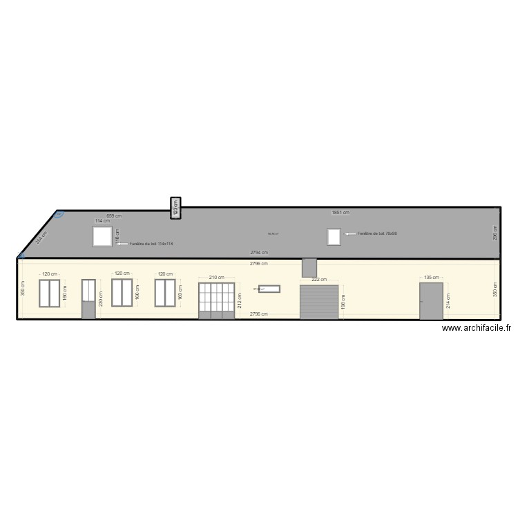 plan maison facade sud. Plan de 3 pièces et 175 m2