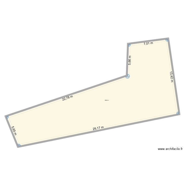 38 B. Plan de 1 pièce et 260 m2