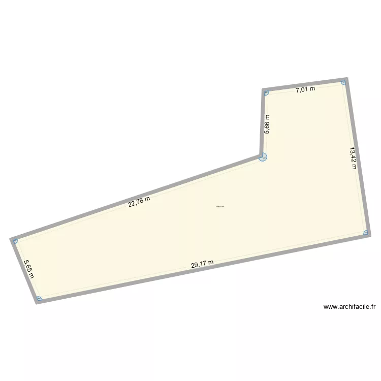 38 B. Plan de 1 pièce et 260 m²