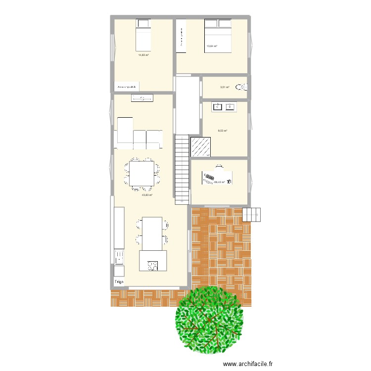 Monestier 1. Plan de 0 pièce et 0 m2