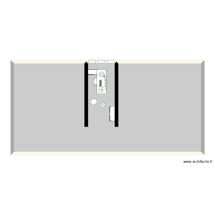 RTE. Plan de 1 pièce et 107 m2