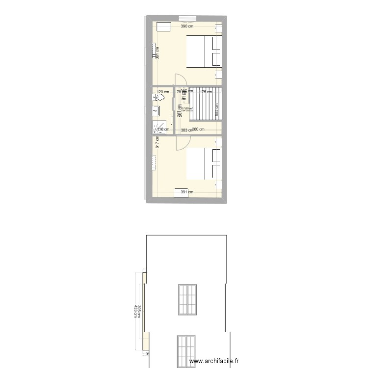 RDC BRYLA. Plan de 6 pièces et 113 m2