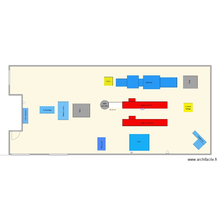 CSV. Plan de 1 pièce et 202 m2