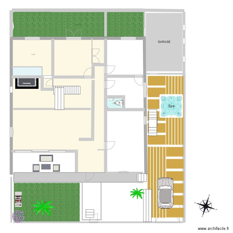 maison original. Plan de 6 pièces et 120 m2