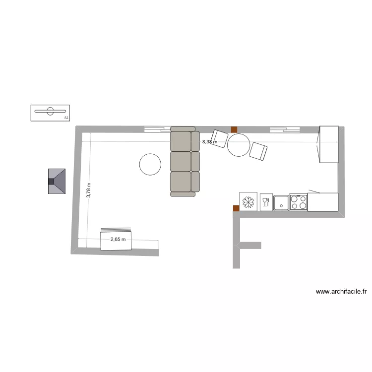 Cuisine - Salon. Plan de Cuisine - Salon. Plan de